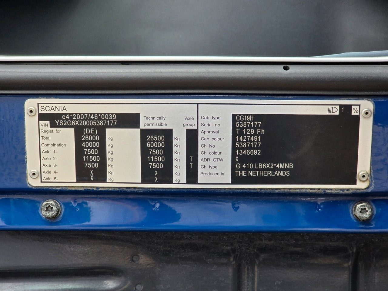 Cserefelépítményes teherautó Scania G 410 LB6X2*4MNB / Retarder/PTO/ADR/Lenkachse: 14 kép.