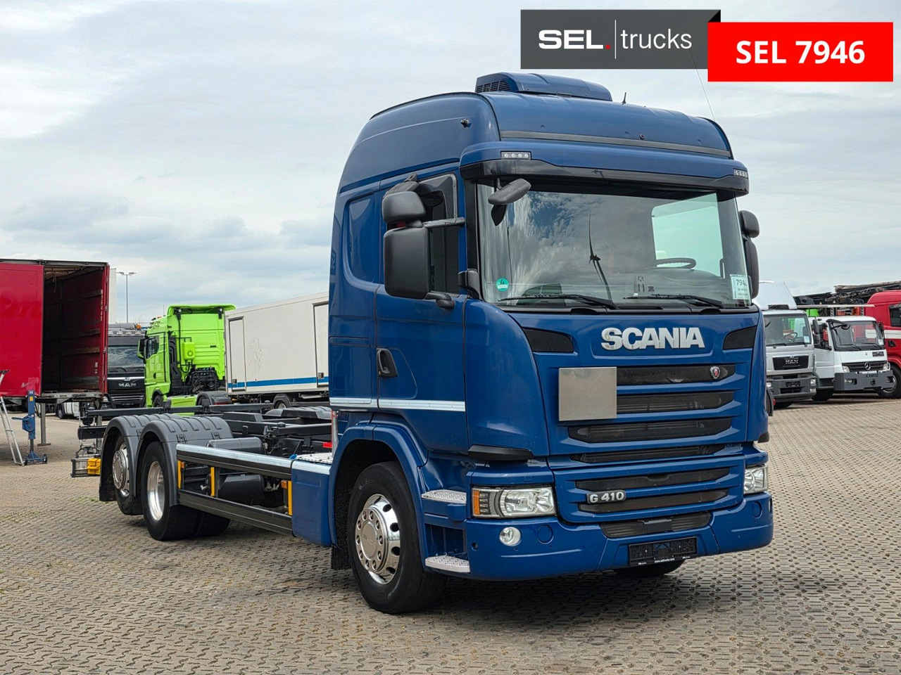 Scania G 410 LB6X2*4MNB / Retarder/PTO/ADR/Lenkachse - Cserefelépítményes teherautó: 3 kép. Scania G 410 LB6X2*4MNB / Retarder/PTO/ADR/Lenkachse - Cserefelépítményes teherautó: 3 kép.