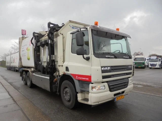 DAF CF 75.250 FAN 6X2 - Szemetesautó: 2 kép. DAF CF 75.250 FAN 6X2 - Szemetesautó: 2 kép.