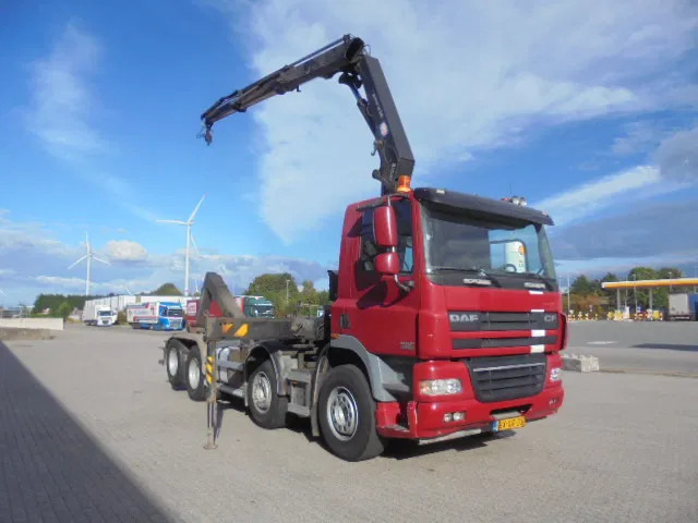 DAF CF 85 410 8X2 + 30T HAAK NL TRUCK - Horgos rakodó teherautó, Darus autó: 3 kép. DAF CF 85 410 8X2 + 30T HAAK NL TRUCK - Horgos rakodó teherautó, Darus autó: 3 kép.