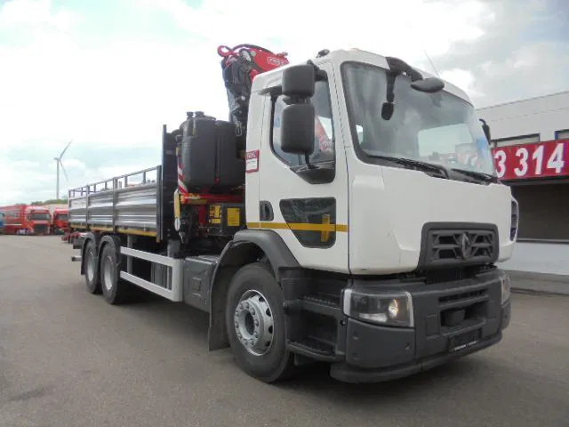 Renault 320 6X4 + FASSI F245 DEMO UNUSED NL TRUCK - Platós teherautó, Darus autó: 2 kép. Renault 320 6X4 + FASSI F245 DEMO UNUSED NL TRUCK - Platós teherautó, Darus autó: 2 kép.
