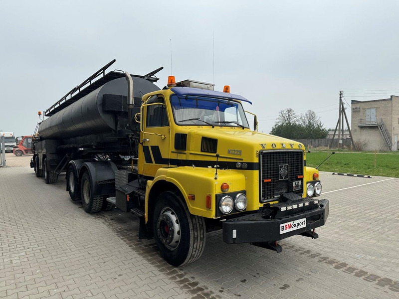Volvo N12 + bitum spreader semitrailer - Tartályos teherautó: 2 kép. Volvo N12 + bitum spreader semitrailer - Tartályos teherautó: 2 kép.