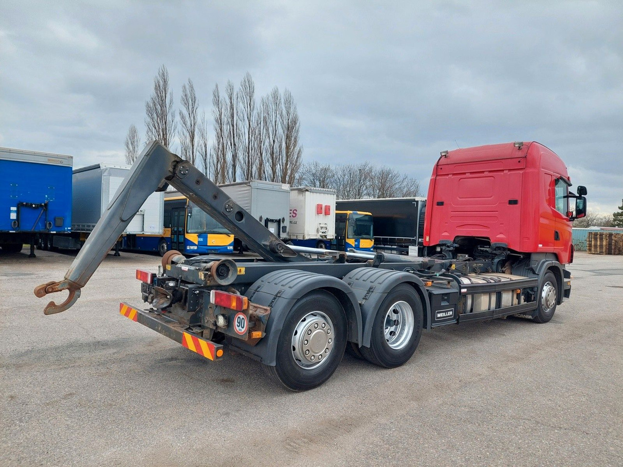 Scania R 400 LB 6x2/4 Meiller RK 20.65 - Horgos rakodó teherautó: 5 kép. Scania R 400 LB 6x2/4 Meiller RK 20.65 - Horgos rakodó teherautó: 5 kép.