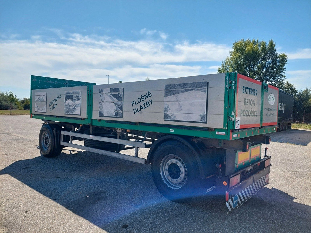 Schmitz Cargobull Gotha AFW18 Baustoffanhänger - Platós pótkocsi: 3 kép. Schmitz Cargobull Gotha AFW18 Baustoffanhänger - Platós pótkocsi: 3 kép.
