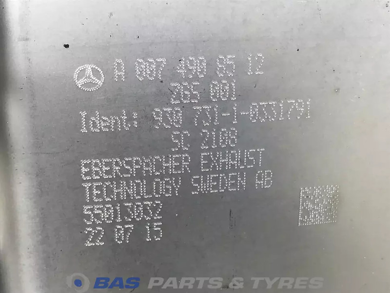 Mercedes-Benz Uitlaatdemper Mercedes A 007 490 85 12 - Katalizátor - Teherautó: 5 kép. Mercedes-Benz Uitlaatdemper Mercedes A 007 490 85 12 - Katalizátor - Teherautó: 5 kép.