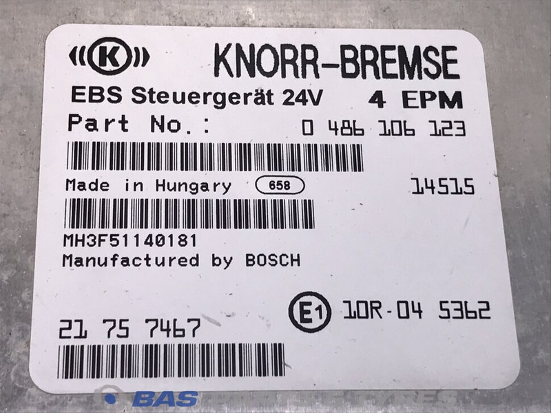 Volvo Regeleenheid EBS Volvo 21377527 - ECU - Teherautó: 2 kép. Volvo Regeleenheid EBS Volvo 21377527 - ECU - Teherautó: 2 kép.