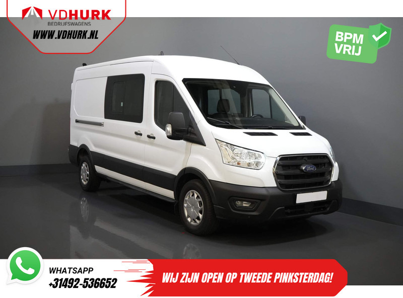 Ford Transit 2.0 TDCI 130 pk L3H2 DC Dubbel Cabine 7 Pers./ Riem V.V./ Adapt. Cruise/ CarPlay/ PDC/ Navi/ Camera/ Airco/ Trekhaak - Furgon, Duplakabinos kisteherautó: 1 kép. Ford Transit 2.0 TDCI 130 pk L3H2 DC Dubbel Cabine 7 Pers./ Riem V.V./ Adapt. Cruise/ CarPlay/ PDC/ Navi/ Camera/ Airco/ Trekhaak - Furgon, Duplakabinos kisteherautó: 1 kép.