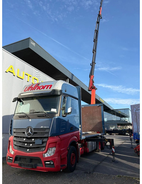 Mercedes-Benz Actros 2548 6X2 + Aanhanger*Palfinger crane*Cruise control*Airco* - Ponyvás teherautó, Darus autó: 2 kép. Mercedes-Benz Actros 2548 6X2 + Aanhanger*Palfinger crane*Cruise control*Airco* - Ponyvás teherautó, Darus autó: 2 kép.