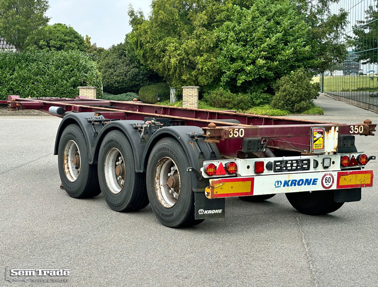 Krone SD 27 BPW Axles Lift Axle Disc Brakes Belgium-Trailer - Félpótkocsi cserefelépítményes: 3 kép. Krone SD 27 BPW Axles Lift Axle Disc Brakes Belgium-Trailer - Félpótkocsi cserefelépítményes: 3 kép.