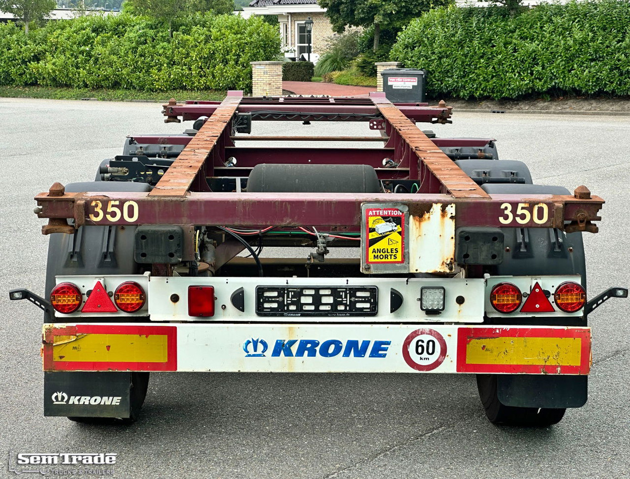 Krone SD 27 BPW Axles Lift Axle Disc Brakes Belgium-Trailer - Félpótkocsi cserefelépítményes: 4 kép. Krone SD 27 BPW Axles Lift Axle Disc Brakes Belgium-Trailer - Félpótkocsi cserefelépítményes: 4 kép.