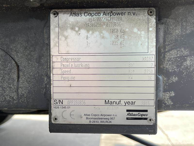 Atlas-Copco XAS 97 DD - N - Légkompresszor: 5 kép. Atlas-Copco XAS 97 DD - N - Légkompresszor: 5 kép.