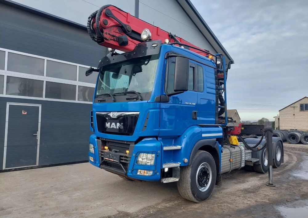 MAN TGS 26-480 6x4 do drewna PALFINGER Epsilon S 270L83 - Nyergesvontató: 5 kép. MAN TGS 26-480 6x4 do drewna PALFINGER Epsilon S 270L83 - Nyergesvontató: 5 kép.