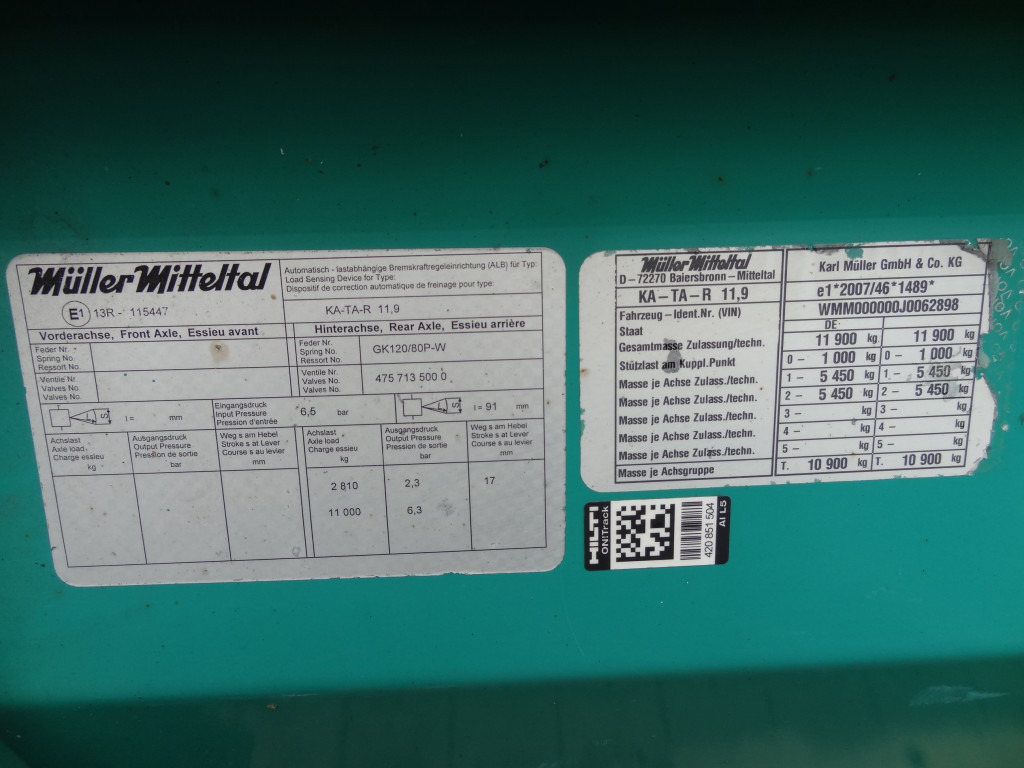 Müller Mitteltal TA-2 mit Rampen - Pótkocsi billenőplatós: 4 kép. Müller Mitteltal TA-2 mit Rampen - Pótkocsi billenőplatós: 4 kép.