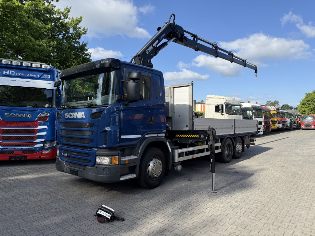 Scania G440 6X2*4 HIAB 166 bis 16.50 Meter - Darus autó, Platós teherautó: 1 kép. Scania G440 6X2*4 HIAB 166 bis 16.50 Meter - Darus autó, Platós teherautó: 1 kép.