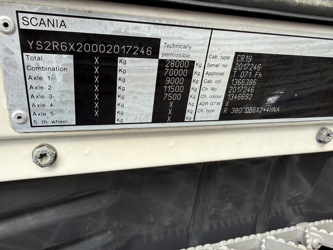 Scania R380 6X2*4 Kipper mit Kran HIAB 220 - Billenőplatós teherautó, Darus autó: 5 kép. Scania R380 6X2*4 Kipper mit Kran HIAB 220 - Billenőplatós teherautó, Darus autó: 5 kép.