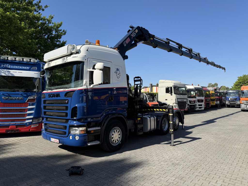 Scania R400 6X2 Kran Hiab 377-8 bis 25 Meter - Darus autó, Nyergesvontató: 1 kép. Scania R400 6X2 Kran Hiab 377-8 bis 25 Meter - Darus autó, Nyergesvontató: 1 kép.