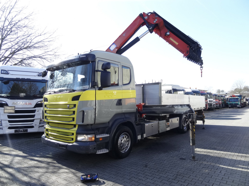 Scania R440 6X2*4 Kran HMF 3000 bis 30 Meter - Platós teherautó, Darus autó: 1 kép. Scania R440 6X2*4 Kran HMF 3000 bis 30 Meter - Platós teherautó, Darus autó: 1 kép.