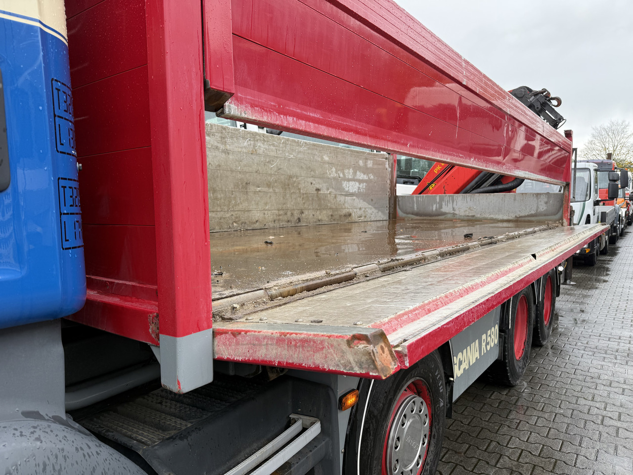 Scania R580 V8 8X4 Kipper Kran Palfinger 22002 - Darus autó, Billenőplatós teherautó: 5 kép. Scania R580 V8 8X4 Kipper Kran Palfinger 22002 - Darus autó, Billenőplatós teherautó: 5 kép.