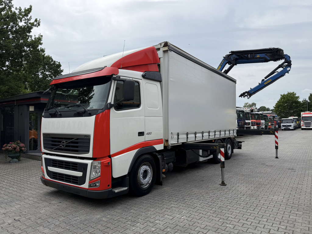 Volvo FH420 6X2*4 Palfinger 29002 bis 27 Meter - Platós teherautó, Darus autó: 1 kép. Volvo FH420 6X2*4 Palfinger 29002 bis 27 Meter - Platós teherautó, Darus autó: 1 kép.