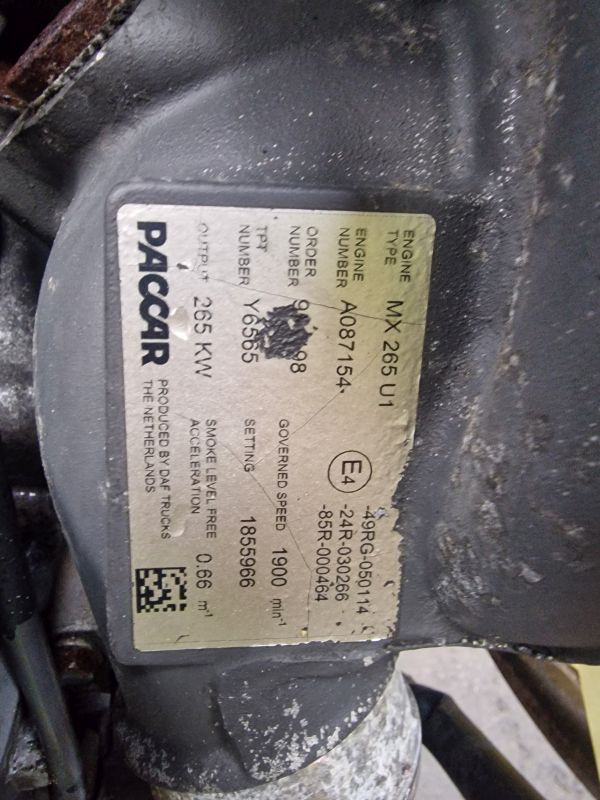DAF MX265U1 Engine (Truck) - Motor - Teherautó: 2 kép. DAF MX265U1 Engine (Truck) - Motor - Teherautó: 2 kép.