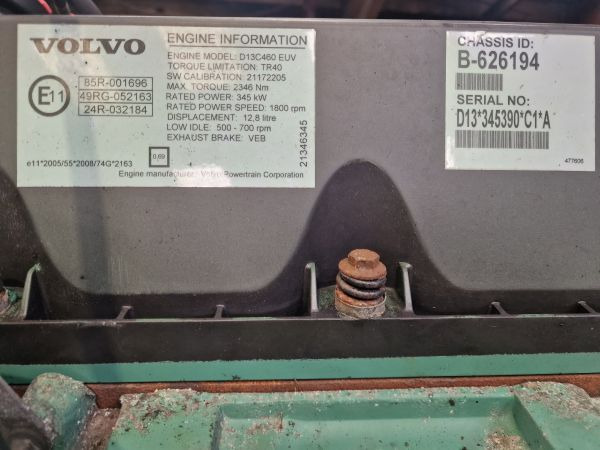 Volvo D13C460 EUV Engine (Truck) - Motor - Teherautó: 2 kép. Volvo D13C460 EUV Engine (Truck) - Motor - Teherautó: 2 kép.