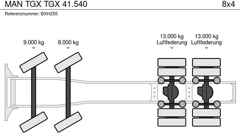 Nyergesvontató MAN TGX TGX 41.540: 7 kép.