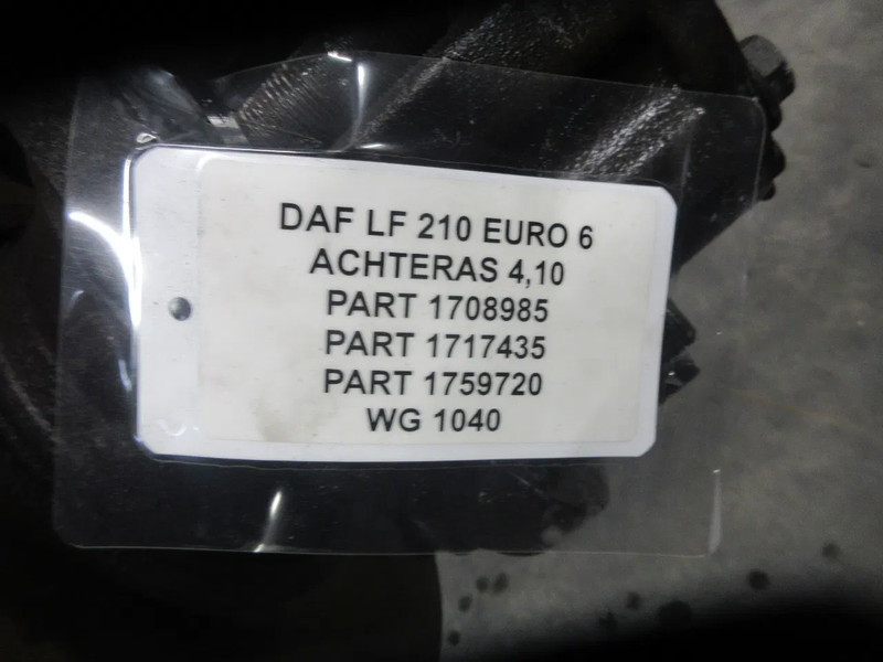 DAF 1708985 // 1717435 // 1759720 ACHTERAS DAF LF 210 EURO 6 RATIO 4,10 - Hátsó tengely - Teherautó: 5 kép. DAF 1708985 // 1717435 // 1759720 ACHTERAS DAF LF 210 EURO 6 RATIO 4,10 - Hátsó tengely - Teherautó: 5 kép.