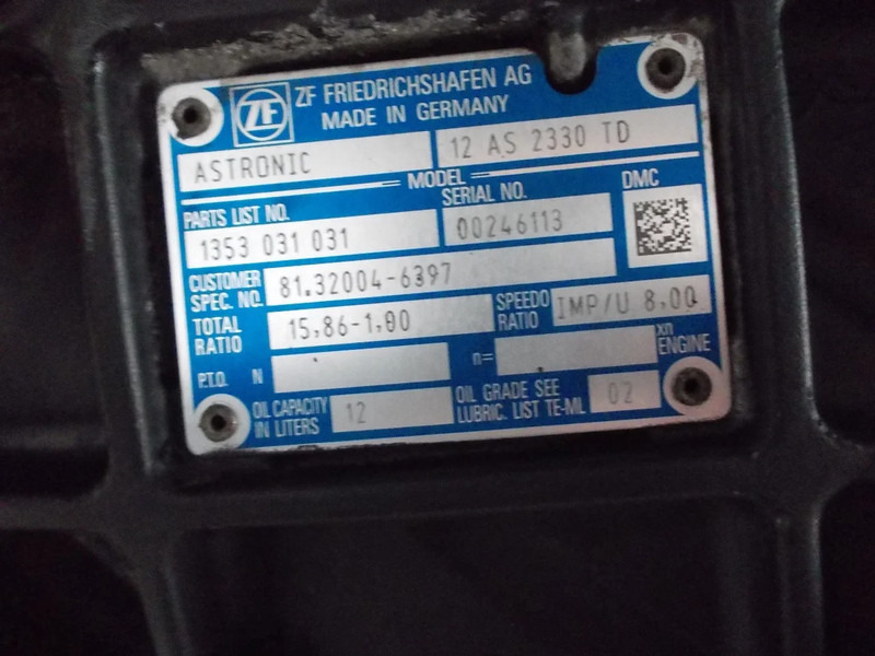 Sebességváltó - Teherautó MAN 81.32004-6397/81.32004-9397 12AS2330 TD TRANSMISSIE MAN 18.440 EURO 6: 7 kép.