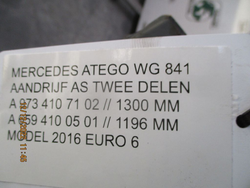 Mercedes-Benz A 973 410 71 02 // 659 410 05 01 1300MM//1196MM ATEGO EURO 6 - Féltengely - Teherautó: 5 kép. Mercedes-Benz A 973 410 71 02 // 659 410 05 01 1300MM//1196MM ATEGO EURO 6 - Féltengely - Teherautó: 5 kép.