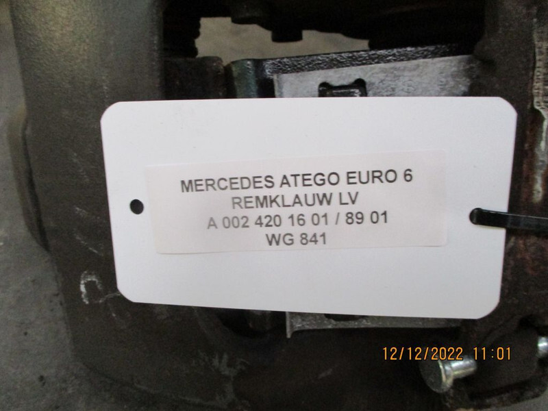 Mercedes-Benz ATEGO A 002 420 89 01// 16 01 REMKLAUW EURO 6 VOOR EN ACHTER - Féknyereg - Teherautó: 4 kép. Mercedes-Benz ATEGO A 002 420 89 01// 16 01 REMKLAUW EURO 6 VOOR EN ACHTER - Féknyereg - Teherautó: 4 kép.