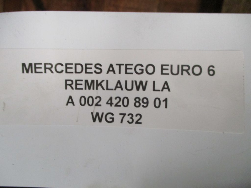 Mercedes-Benz ATEGO A 002 420 89 01// 16 01 REMKLAUW EURO 6 VOOR EN ACHTER - Féknyereg - Teherautó: 5 kép. Mercedes-Benz ATEGO A 002 420 89 01// 16 01 REMKLAUW EURO 6 VOOR EN ACHTER - Féknyereg - Teherautó: 5 kép.