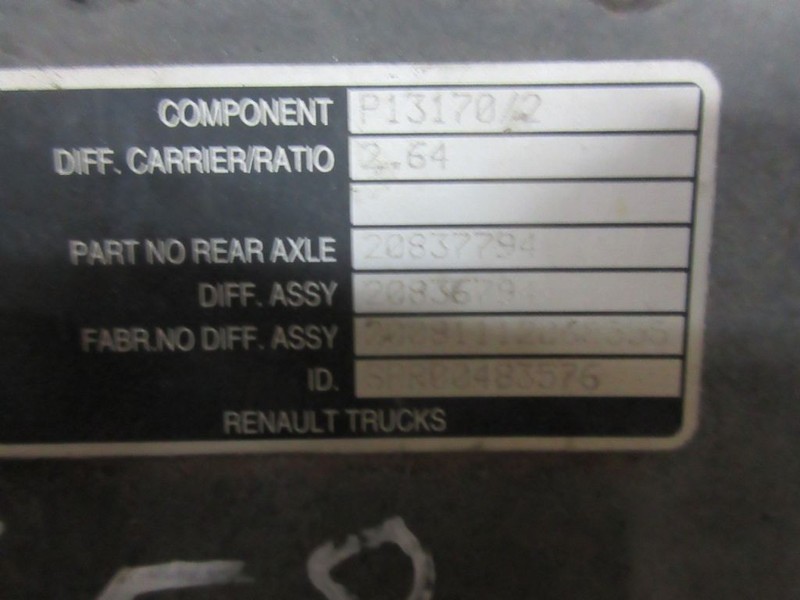 Renault 2083679/P13170/2/SPR00483576 RATIO 2,64 RENAULT AE OF PRIMUIN DIFFERENTIEEL - Differenciálmű - Teherautó: 5 kép. Renault 2083679/P13170/2/SPR00483576 RATIO 2,64 RENAULT AE OF PRIMUIN DIFFERENTIEEL - Differenciálmű - Teherautó: 5 kép.