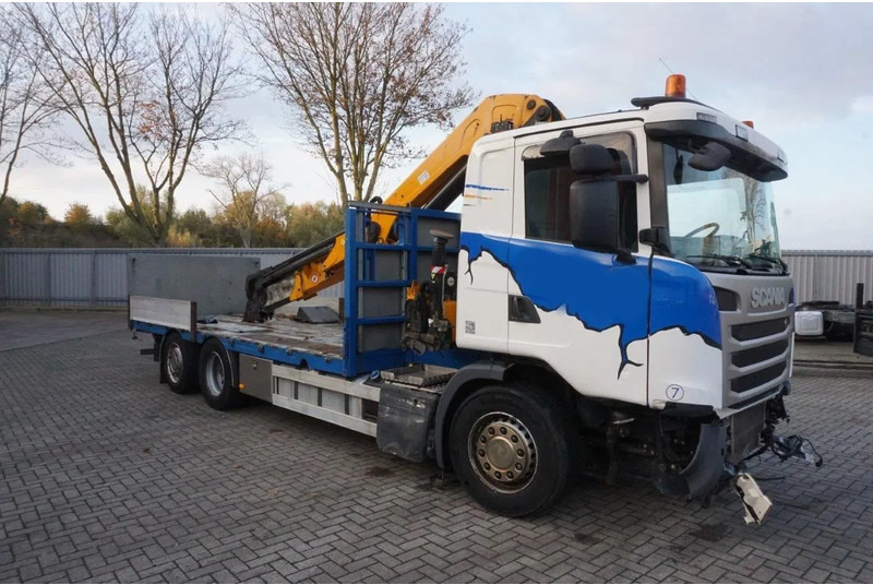 Scania G490 / ENGINE RUNNING / RETARDER / EFFER 255-5S CRANE REMOTE / PLATFORM / FULL-AIR / AUTOMATIC / EURO-6 / 2014 - Darus autó: 4 kép. Scania G490 / ENGINE RUNNING / RETARDER / EFFER 255-5S CRANE REMOTE / PLATFORM / FULL-AIR / AUTOMATIC / EURO-6 / 2014 - Darus autó: 4 kép.