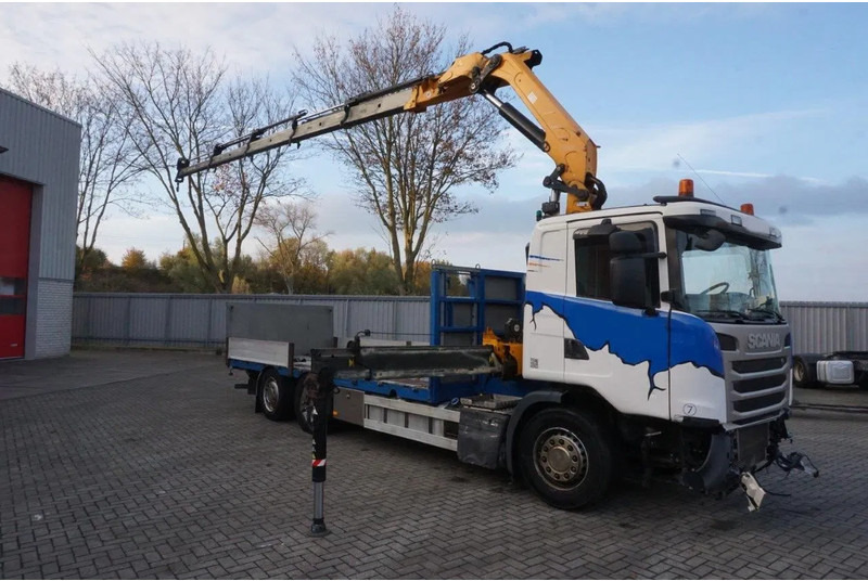 Scania G490 / ENGINE RUNNING / RETARDER / EFFER 255-5S CRANE REMOTE / PLATFORM / FULL-AIR / AUTOMATIC / EURO-6 / 2014 - Darus autó: 3 kép. Scania G490 / ENGINE RUNNING / RETARDER / EFFER 255-5S CRANE REMOTE / PLATFORM / FULL-AIR / AUTOMATIC / EURO-6 / 2014 - Darus autó: 3 kép.