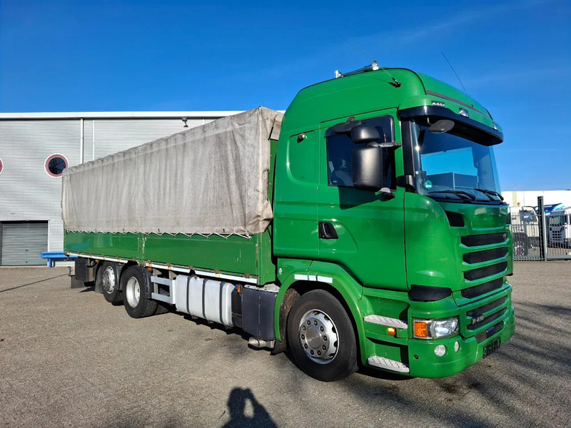 Scania R410 / GERMAN TRUCK / RETARDER / LIFT+LENKACHSE / SLIDING ROOF / SMART TACHO / PARK AIRCO / NAVI / LWDS / AUTOMATIC / EURO-6 / 2 - Ponyvás teherautó: 2 kép. Scania R410 / GERMAN TRUCK / RETARDER / LIFT+LENKACHSE / SLIDING ROOF / SMART TACHO / PARK AIRCO / NAVI / LWDS / AUTOMATIC / EURO-6 / 2 - Ponyvás teherautó: 2 kép.