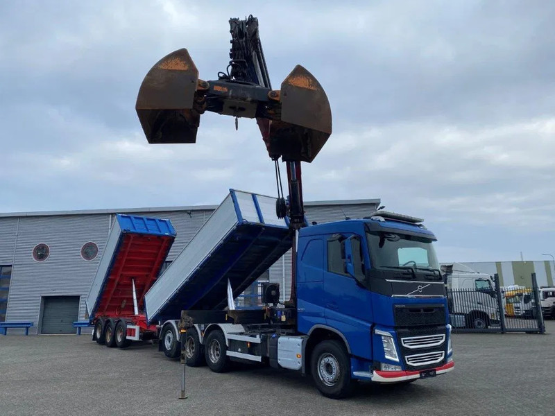 Volvo FH4-500 / HMF 3220K-RC / REMOTE / ROTATOR / 3SIDE TIPPER / DYNAMIC STEERING / ONLY:302623 KM / AUTOMATIC / EURO-6 / 2017 - Darus autó: 3 kép. Volvo FH4-500 / HMF 3220K-RC / REMOTE / ROTATOR / 3SIDE TIPPER / DYNAMIC STEERING / ONLY:302623 KM / AUTOMATIC / EURO-6 / 2017 - Darus autó: 3 kép.