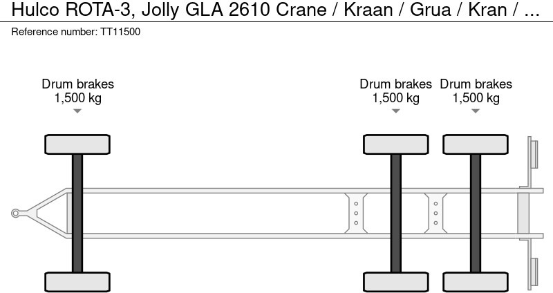 Platós pótkocsi Hulco ROTA-3, Jolly GLA 2610 Crane / Kraan / Grua / Kran / Grue: 16 kép. Platós pótkocsi Hulco ROTA-3, Jolly GLA 2610 Crane / Kraan / Grua / Kran / Grue: 16 kép.