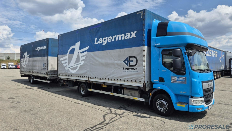 DAF LF 260 FA EURO 6 valník s plachtou + hydraulické čelo - prodejné jen s přívěsem GTS P0471Z - cena je za celou soupravu - Ponyvás teherautó: 1 kép. DAF LF 260 FA EURO 6 valník s plachtou + hydraulické čelo - prodejné jen s přívěsem GTS P0471Z - cena je za celou soupravu - Ponyvás teherautó: 1 kép.