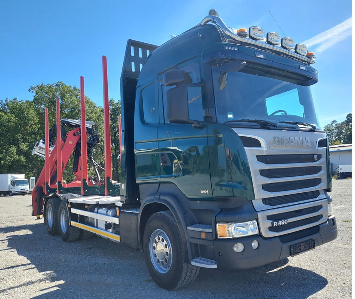 Scania R490 6x4 Euro 6 Kurzholz Palfinger AHK (2) - Rönkszállító teherautó, Darus autó: 5 kép. Scania R490 6x4 Euro 6 Kurzholz Palfinger AHK (2) - Rönkszállító teherautó, Darus autó: 5 kép.