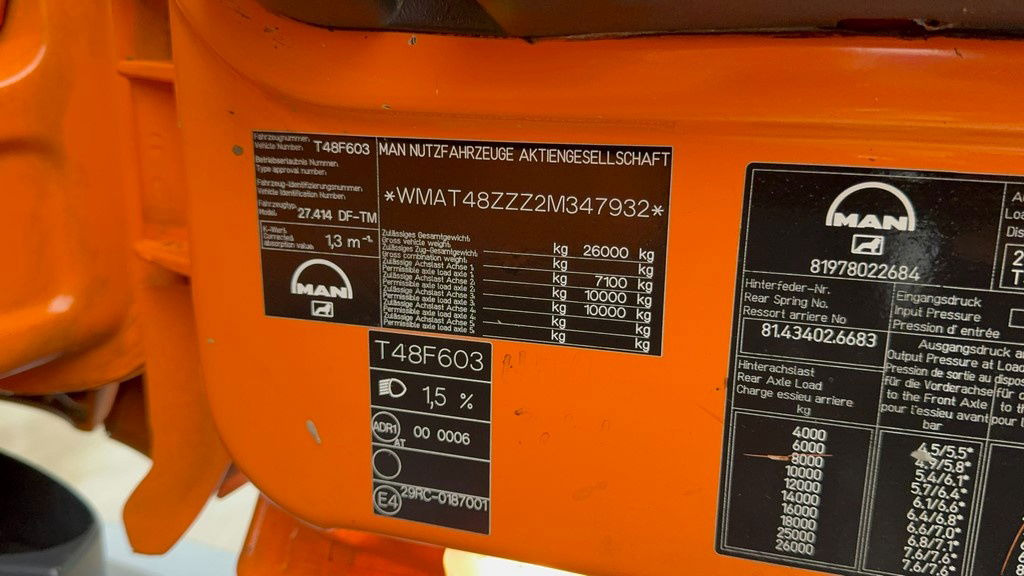 Betonmixer MAN 27.414 FE 410A 6x4 stetter - 7m3 - euro 3: 29 kép. Betonmixer MAN 27.414 FE 410A 6x4 stetter - 7m3 - euro 3: 29 kép.