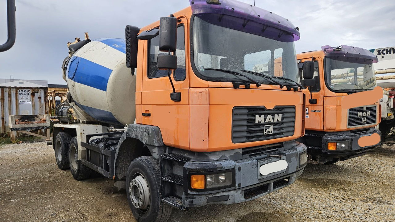 MAN FE 410A 8x4 mixer - 7m3 - euro 3 - Betonmixer: 2 kép. MAN FE 410A 8x4 mixer - 7m3 - euro 3 - Betonmixer: 2 kép.