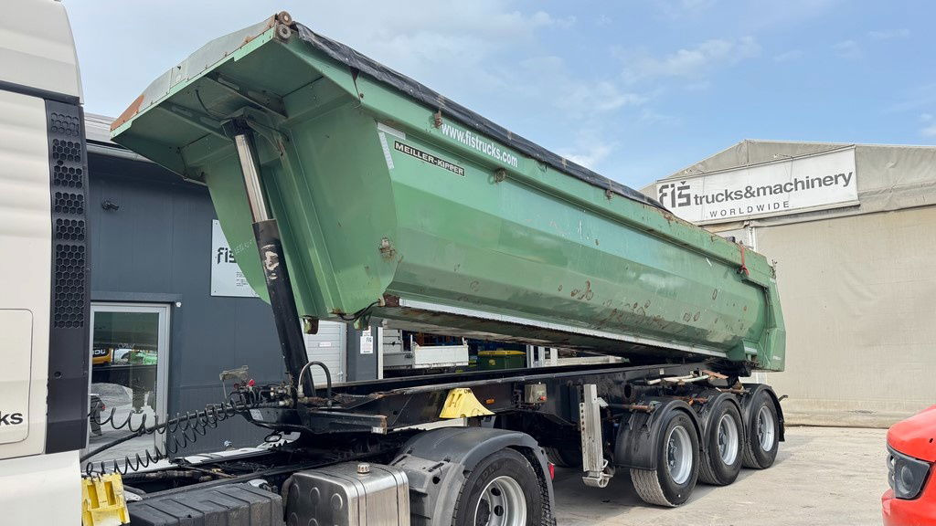 Meiller Mhps 12/27 3-Axle Tipper Trailer - hydr. back - Félpótkocsi billenőplatós: 5 kép. Meiller Mhps 12/27 3-Axle Tipper Trailer - hydr. back - Félpótkocsi billenőplatós: 5 kép.