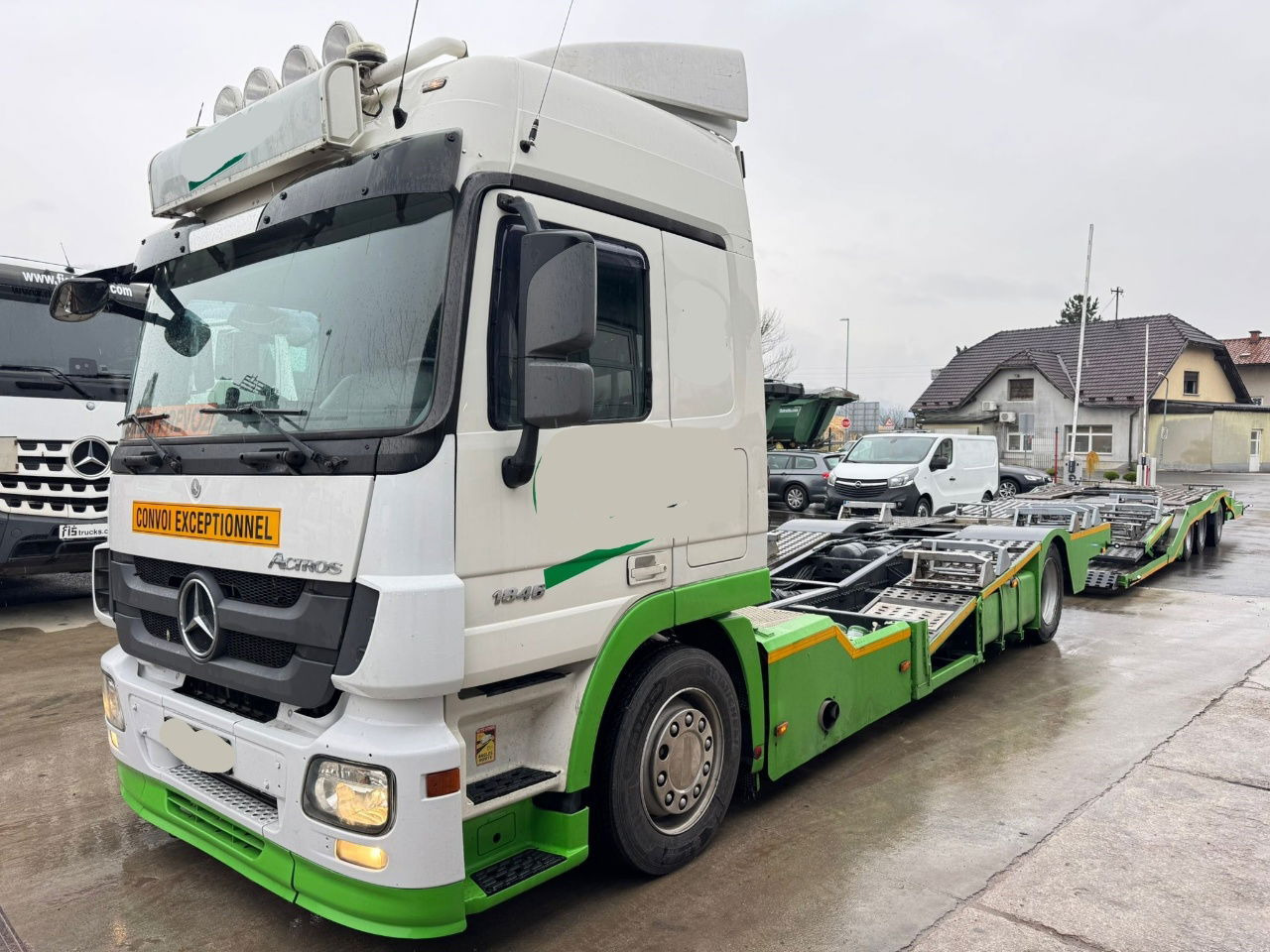 Mercedes-Benz Actros 1846 4x2 LKW transporter + Boerner trailer - Autószállító teherautó: 1 kép. Mercedes-Benz Actros 1846 4x2 LKW transporter + Boerner trailer - Autószállító teherautó: 1 kép.