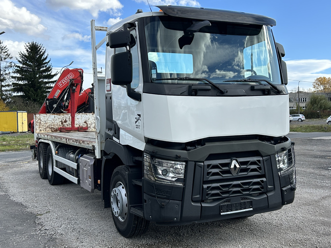RENAULT C380 6X4 / FASSI F215A + REMOTE / ROTATOR - Darus autó: 5 kép. RENAULT C380 6X4 / FASSI F215A + REMOTE / ROTATOR - Darus autó: 5 kép.