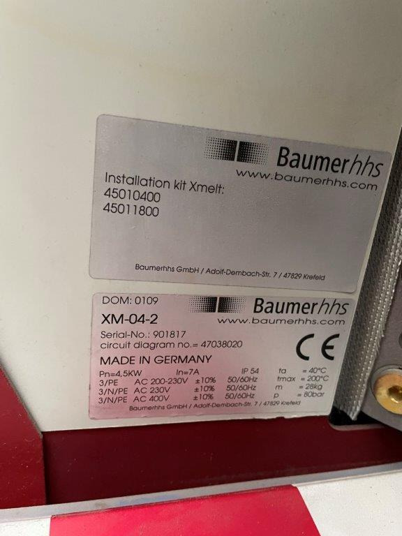 Baumer HHS PreMelter XMelt XM-04-2200 - Spirálozógép: 2 kép. Baumer HHS PreMelter XMelt XM-04-2200 - Spirálozógép: 2 kép.