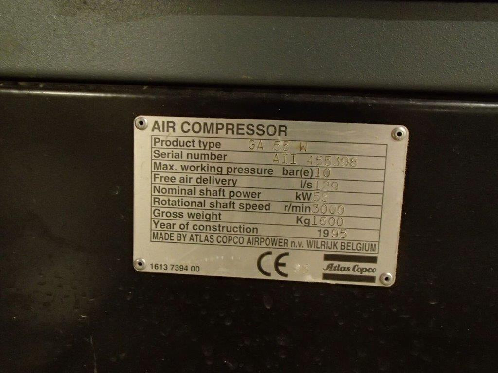 Frequency controlled screw compressor Atlas Copco GA 55 W - Légkompresszor: 2 kép. Frequency controlled screw compressor Atlas Copco GA 55 W - Légkompresszor: 2 kép.