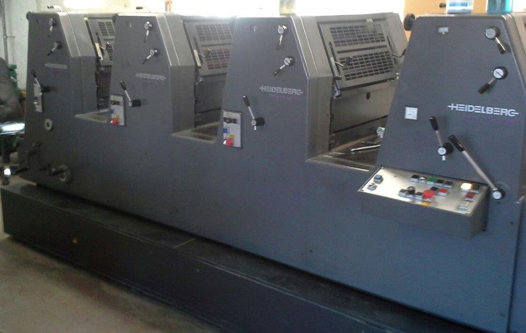 Heidelberg GTO 52-4-P3 four-color offset press - Ofszet nyomdagép: 2 kép. Heidelberg GTO 52-4-P3 four-color offset press - Ofszet nyomdagép: 2 kép.
