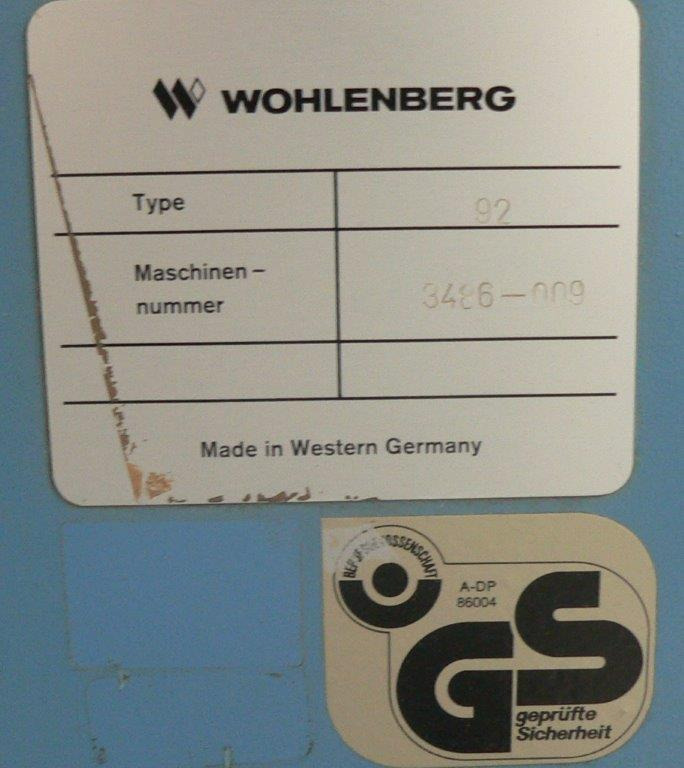 High-speed cutter Wohlenberg WP 92 SPM - Papírvágó gép: 2 kép. High-speed cutter Wohlenberg WP 92 SPM - Papírvágó gép: 2 kép.