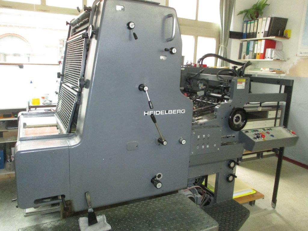 Single-Color Heidelberger M-Offset printing machine with cito system for perforation and creasing - Ofszet nyomdagép: 2 kép. Single-Color Heidelberger M-Offset printing machine with cito system for perforation and creasing - Ofszet nyomdagép: 2 kép.