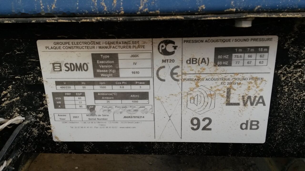 SDMO 70 kVa John Deere - Áramfejlesztő: 2 kép. SDMO 70 kVa John Deere - Áramfejlesztő: 2 kép.